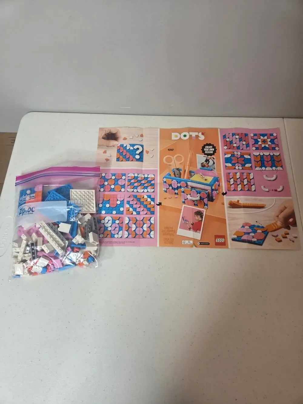 Lego Dots Desk Organizer 41907 Removable Drawer Complete Set w Instructions